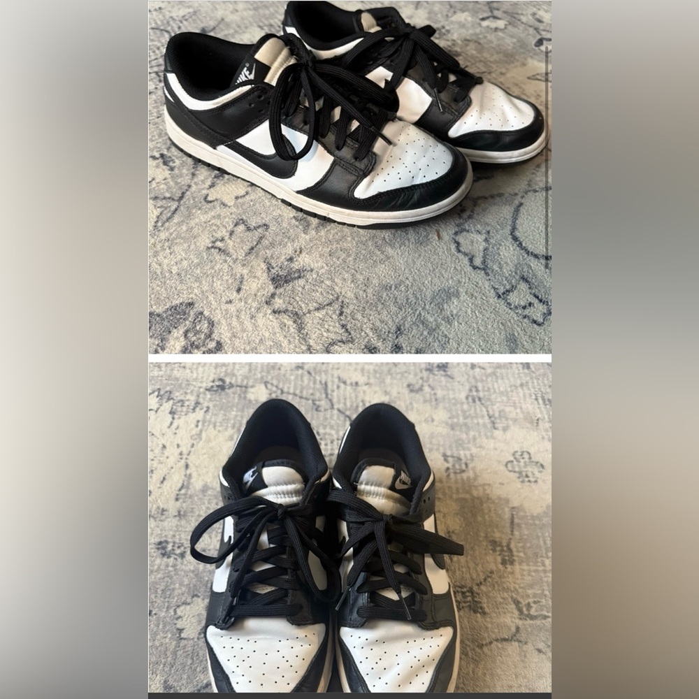 Nike Black and White Sneakers Classic Dunk Style